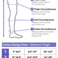 Size chart for Sigvaris Essential Cotton women's thigh-highs