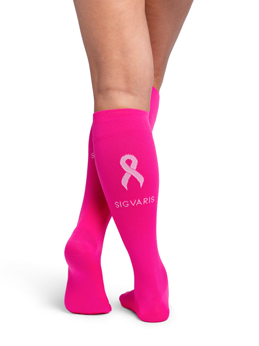 Women's Microfiber Shades Breast Cancer Awareness Sock