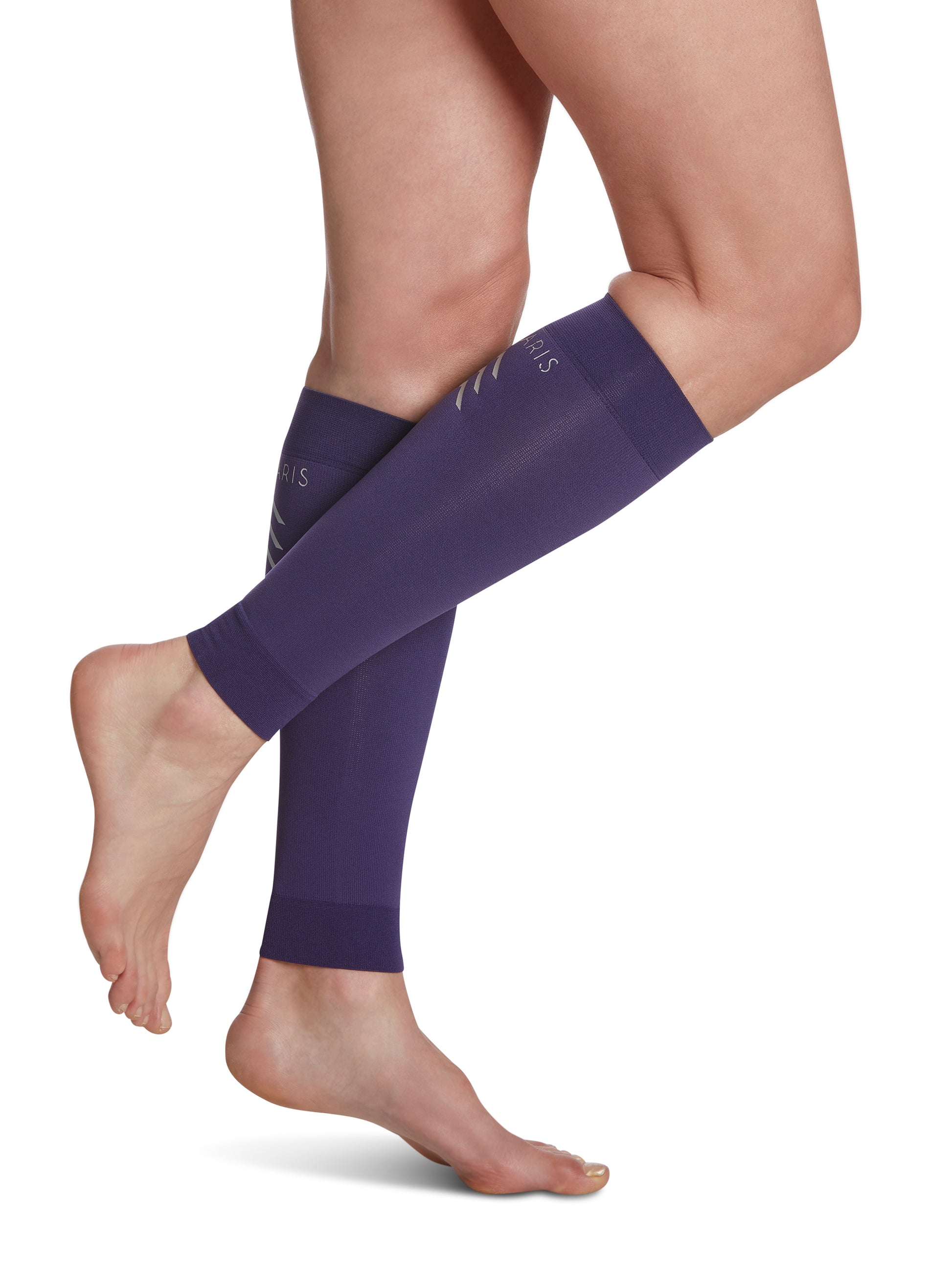 Run Forever Sports Calf Compression Sleeves (Pair) 20-30 MMHG Purple Size  Medium 